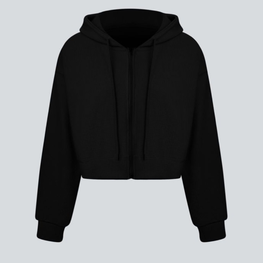 HALARA Black Zip-Up Hoodie